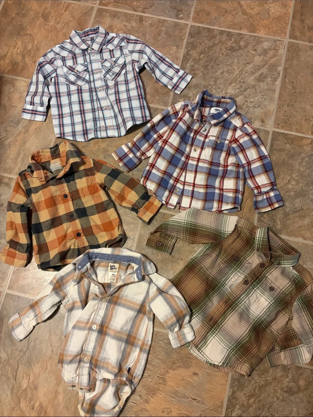 Toddler Plaid Button-Front Shirt 18m- 18-3 LOT